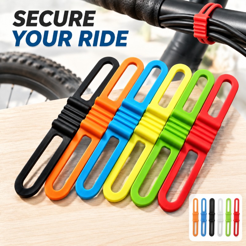 Cycling Gear Bundle - Bisiklet Silikon Kablo Bağlama Bandı, MTB
