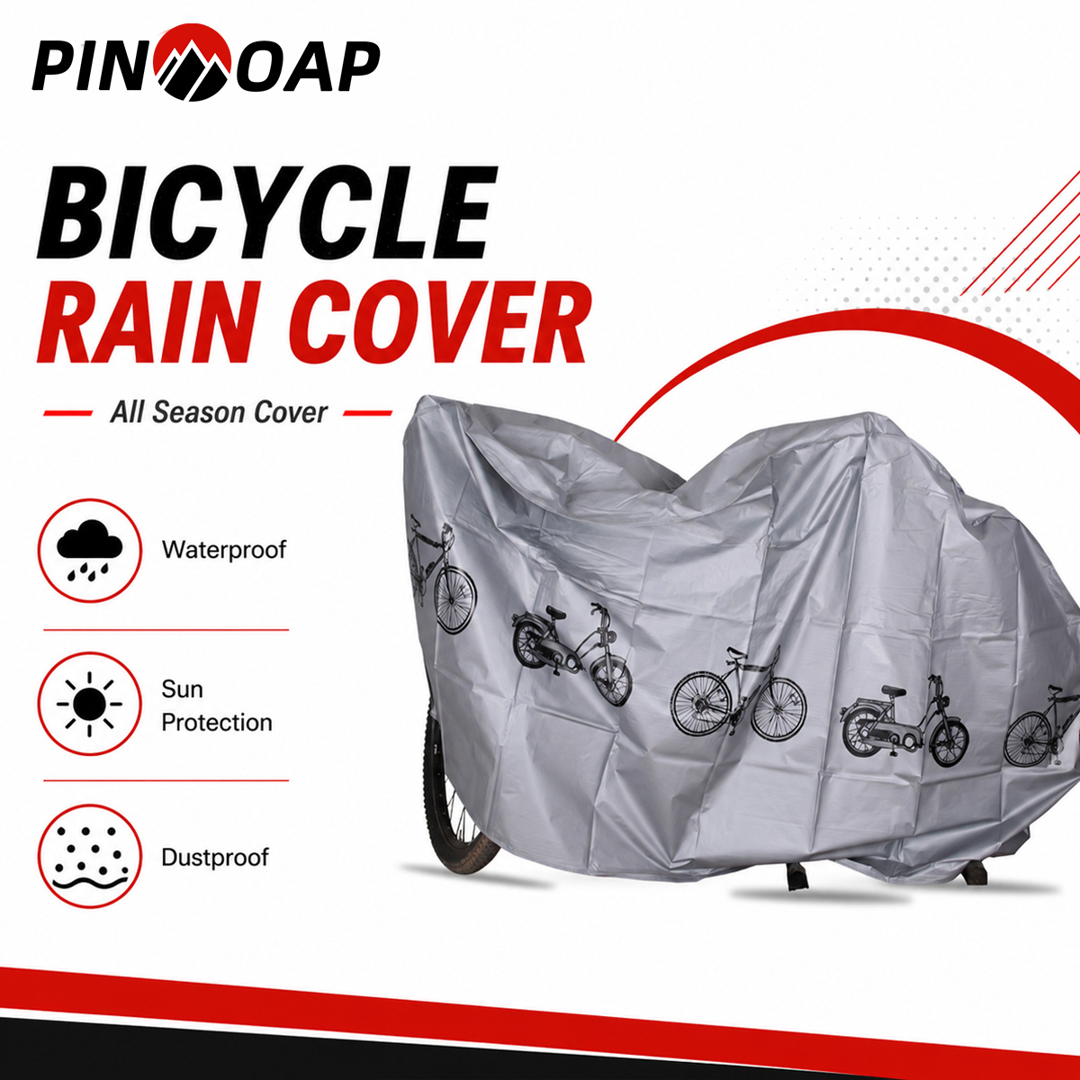 Cycling Gear Bag - PINMOAP Evrensel Bisiklet Yağmur Örtüsü Su