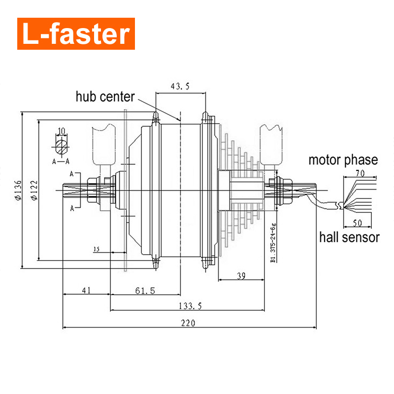 H04 250W 24V 36V 48V Dağ Bisik - Cycling Gear Hub incelemesi ve fiyatı
