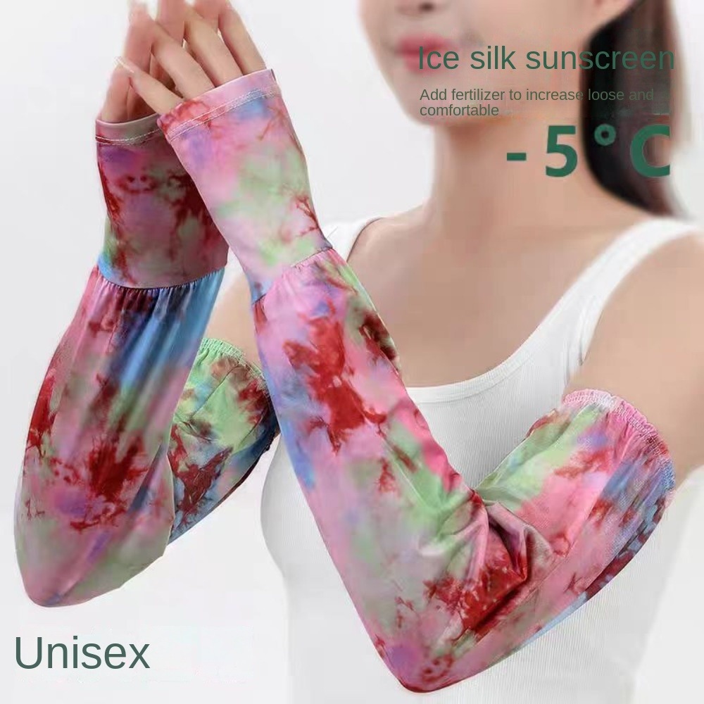Batik boyama uzun buz ipek kol - Cycling Gloves incelemesi ve fiyatı